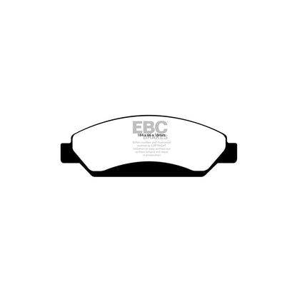 EBC PD08KF132 Yellowstuff 4000 Front Brake Pads & USR Slotted Discs Kit 330mm 6-bolt - Cadillac Escalade 2007-2008; Chevrolet Avalanche 2007; Chevrolet Tahoe 2007; GMC Yukon & Yukon Denali 2007 - Performance Front Brake Upgrade
