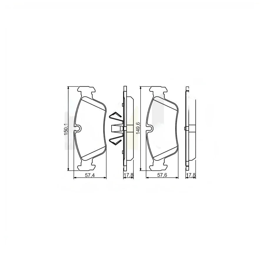 Bosch 0986495276 Brake Pads Set BP1582 Disc Pad Kit with Anti-Squeal Shims & Piston Clip for BMW 1 Series E87 and 3 Series E90 (120d 120i 316i 318d 318i 320i) OE-Quality Replacement - Replaces 0 986 495 276 / 0986 495 276