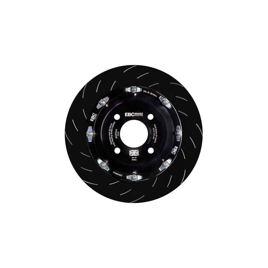 EBC SG2FK-010 330mm 2-Piece Floating Front Brake Discs/Rotors for Ford Fiesta ST Mk7 (ST180 1.6 EcoBoost) - Grooved Slotted Vented - 330x28mm Replacement for EBC Brakes Racing Big Brake Kit (EBC-SG2FK-010)