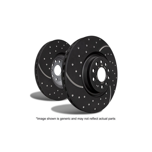 EBC Turbo Groove GD781 Front Performance Brake Discs/Rotors 296mm Slotted Dimpled Vented - Lexus IS200 IS300 GS300 GS430 SC430 SC400 LS400 - Toyota Aristo Soarer Supra Twin Turbo (Non-UK/JDM) - 5x114.3 PCD