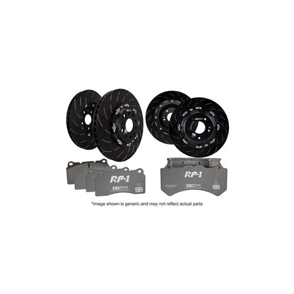 EBC Brakes RP-1 Full Axle Track Day Brake Kit P2DK063RP1 for BMW G8X M3/M4 (G80 G82 G83) - Front & Rear 2-Piece Floating Slotted Discs/Rotors 380/370mm + RP-1 Race Pads - Performance Motorsport Upgrade