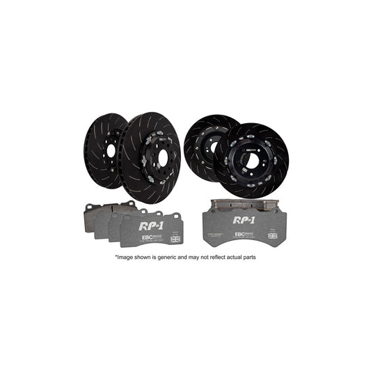 EBC Brakes RP-1 Full Axle Track Day Brake Kit P2DK063RP1 for BMW G8X M3/M4 (G80 G82 G83) - Front & Rear 2-Piece Floating Slotted Discs/Rotors 380/370mm + RP-1 Race Pads - Performance Motorsport Upgrade