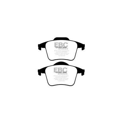 EBC PD08KR362 Volvo XC90 (2002-2015) Rear Pads & Discs Kit - Yellowstuff 4000 Pads + USR Slotted 308mm Discs - ATE Caliper - 1st Gen - DP41680R + USR1181