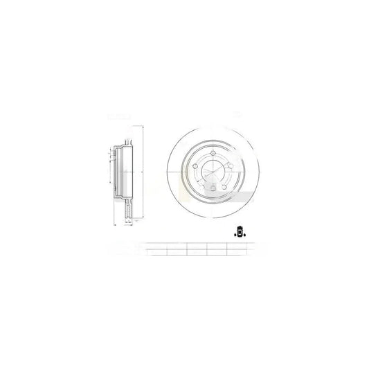 Bosch Coated Vented Brake Disc / Rotor for BMW 3 Series (Selected Models) 293.8mm x 19mm, 5-Hole | Anti-Corrosion Painted | OE Spec Replacement | Part 0 986 AB6 567 / 0986AB6567