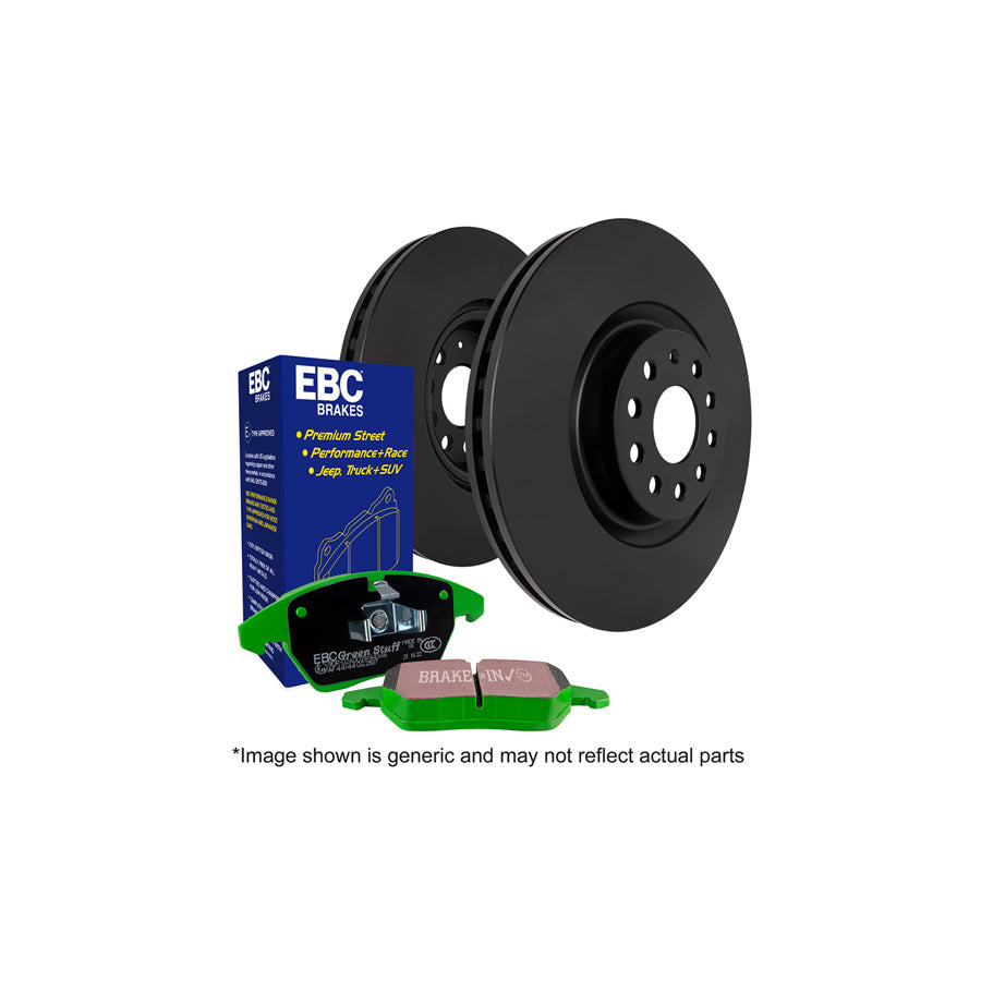 EBC PD01KR955 Rear Axle Brake Kit – Pads & 348mm Plain Vented Discs for Ford F-150/F150 & Raptor 2012-2021 | Greenstuff 6000 Pad and Rotor/Disc Set | OE Replacement Upgrade | DP61891 + D7603