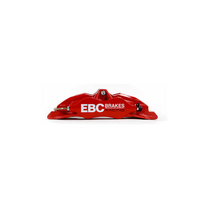 EBC BBK006RED-2 Front Big Brake Kit for Ford Fiesta ST Mk8 1.5T (2018-2021) - Red Apollo 4-Pot Calipers, 330x28mm 2-Piece Floating Rotors, Yellowstuff Front Pads + Rear Pads & Braided Lines