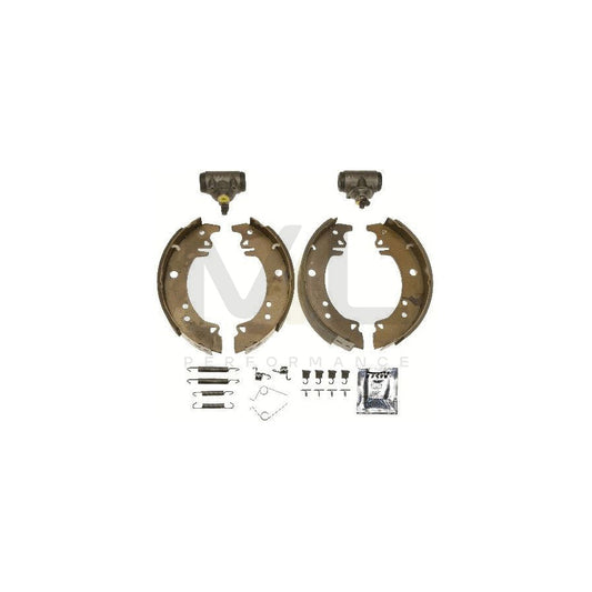 TRW BK1954 Rear Drum Brake Kit 57 mm Width - Brake Shoes/Shoe Linings + Hydraulic Wheel/Slave Cylinder - Rear Axle Service & Repair Pack - OE-Spec Replacement Drum Brake Shoes and Cylinder Set