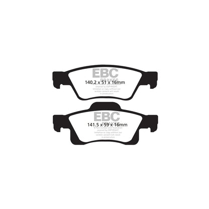 EBC PD11KR371 Rear Brake Kit – Greenstuff Pads DP61872 + GD7558 330mm Slotted & Dimpled Discs (Vented, Coated) – Fits Dodge Durango 2011+ & Jeep Grand Cherokee WK2 2011–2022 with ATE Rear Calipers | Discs & Pads Set, Rotor & Pad Upgrade