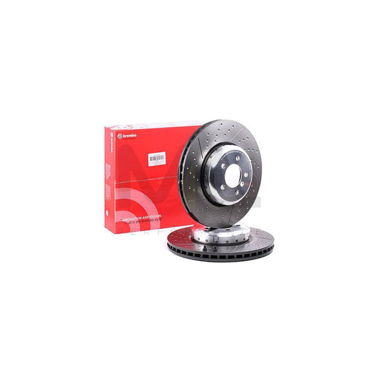 Brembo Performance Two-Piece Brake Disc/Rotor 09.C394.13 - 370mm x 30mm, Slotted & Drilled, Internally Vented, High-Carbon, Coated - Includes Bolts/Screws