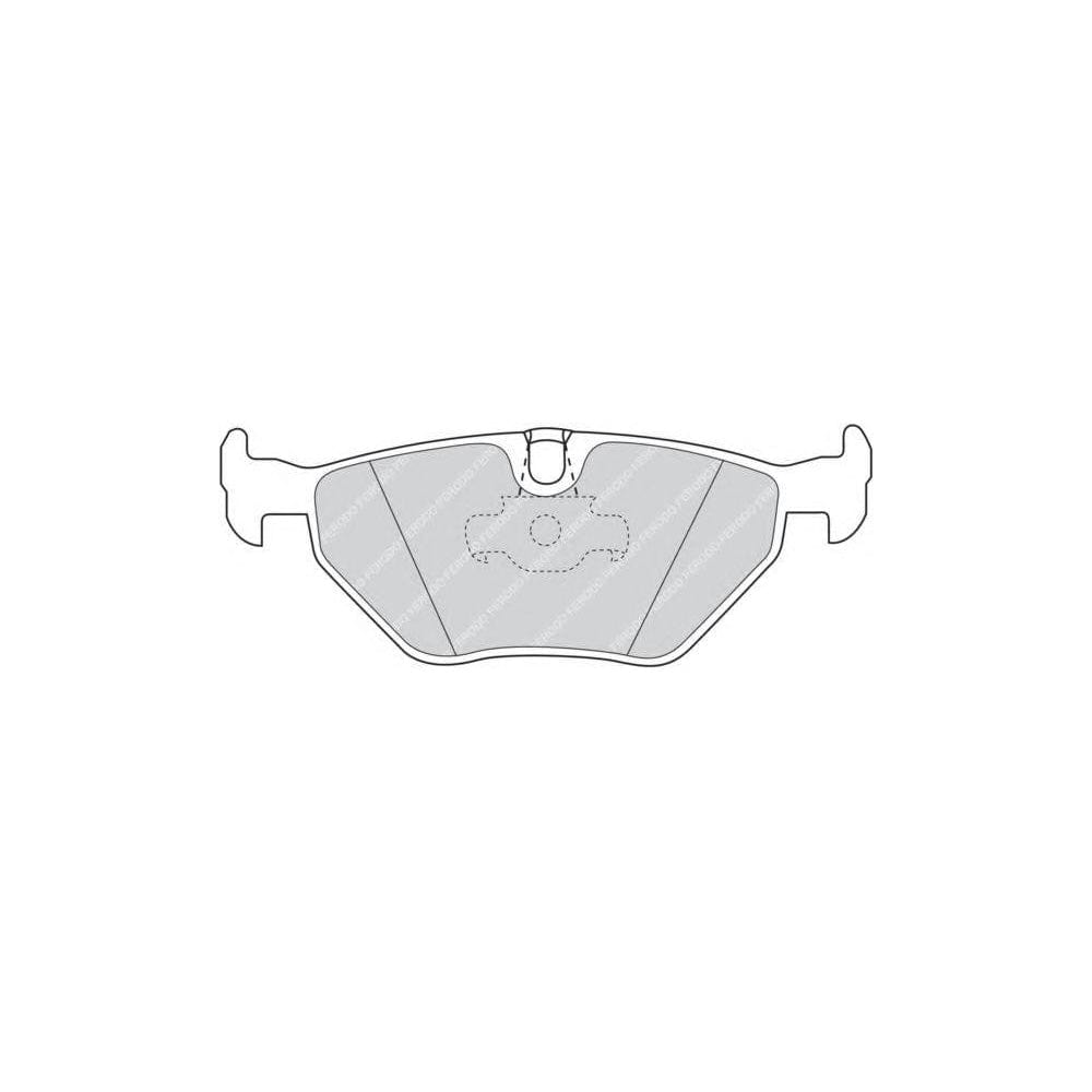 Ferodo FQT1075 Rear Brake Pads Kit for BMW 5 Series E39 & ALPINA B10 - ATE/Teves Rear Calipers - Back Axle Disc Pad Set, Piston Clip Included, Wear Sensor Not Included - OEM Quality Replacement for 520i 523i 525i 528i 530i 535i 540i 520d 525d 525td