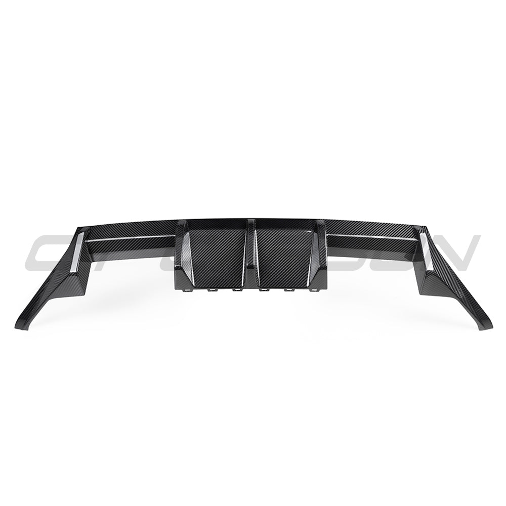BMW M2 G87 Carbon Fibre Rear Diffuser | M Performance Style Rear Valance / Rear Splitter / Diffuser Insert | Lower Back Bumper Trim (2023-2025) Gloss Pre-Preg by CT Carbon