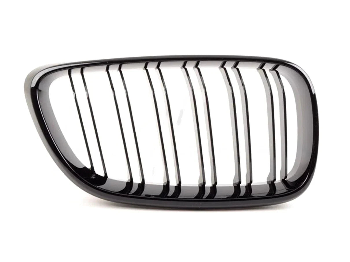 Genuine BMW M Performance F87 M2/M2 LCI Front Kidney Grilles Gloss Piano Black Twin/Double Slat Shadowline OEM Replacement Pair (Left & Right) - Blackout Radiator Grill Upgrade | 51712355447 51712355448