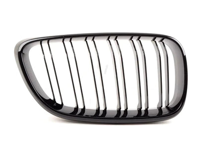 Genuine BMW M Performance F87 M2/M2 LCI Front Kidney Grilles Gloss Piano Black Twin/Double Slat Shadowline OEM Replacement Pair (Left & Right) - Blackout Radiator Grill Upgrade | 51712355447 51712355448