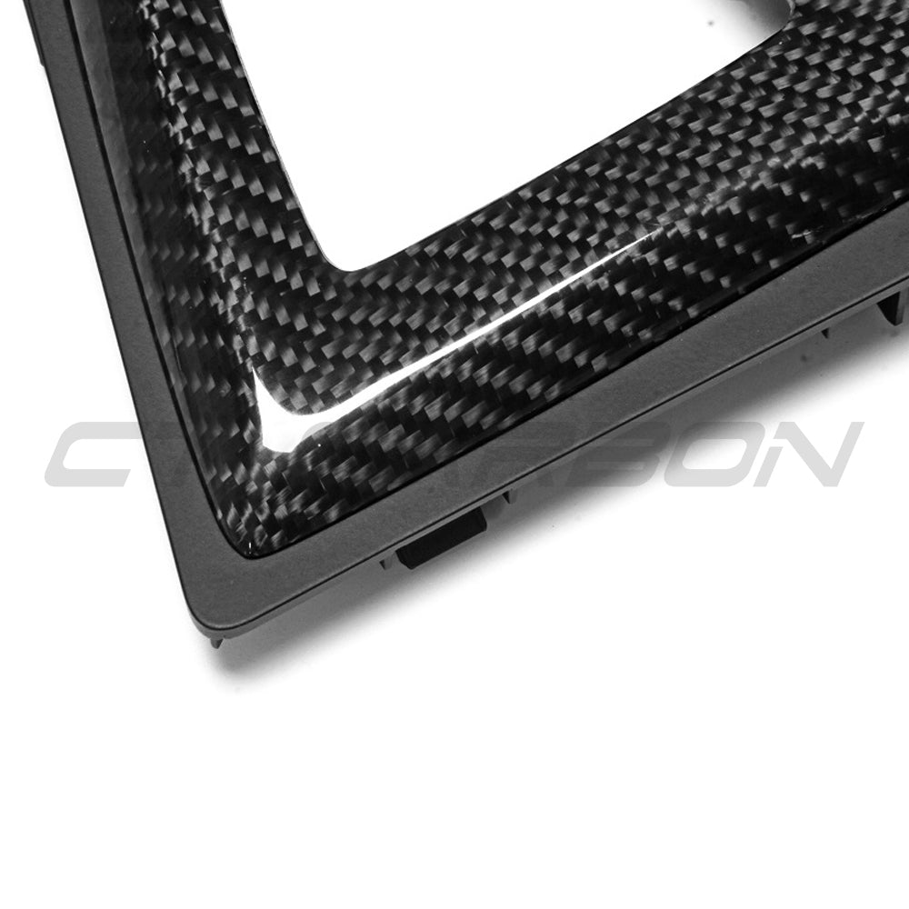 CT Carbon Alcantara & Carbon Fibre DCT Gear Selector Surround / Centre Console Trim for BMW F80 M3, F82/F83 M4 & F87 M2 Competition (RHD) – OEM-Style Replacement Shifter Bezel Frame | F8X M Performance Interior Upgrade
