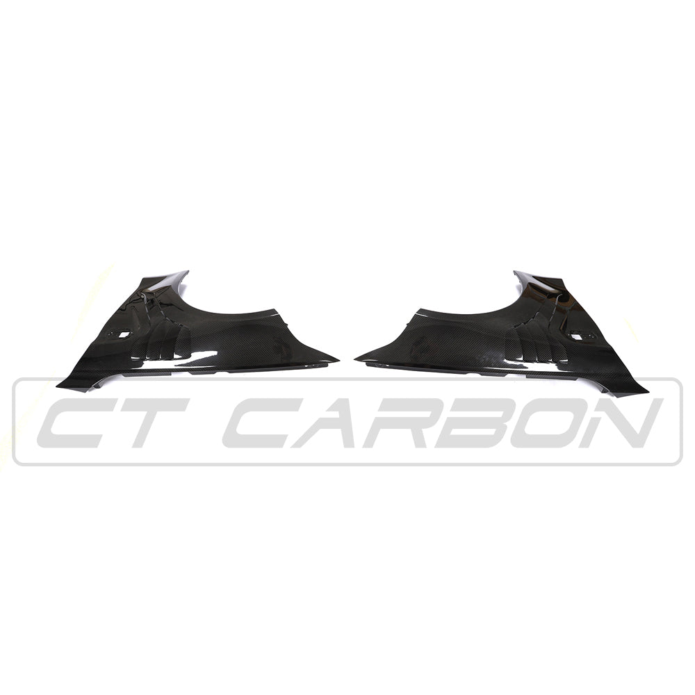 BMW F87 M2 / M2 Competition (M2C) 2016-2021 Carbon Fibre/Fiber Front Wings | Front Fenders / Quarter Panels / Arches | Dry Carbon Pre-Preg Gloss | OEM-Style Fit Lightweight Replacement Pair/Set