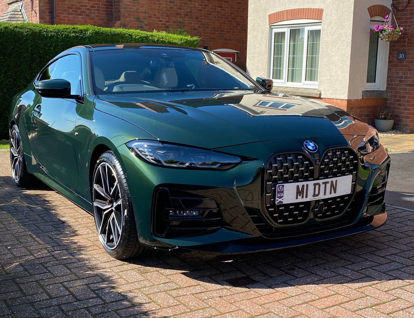 BMW 4 Series G22 G23 G26 (Coupe/Convertible/Gran Coupe) Front Lip Spoiler / Splitter - Gloss Piano Black M Performance Style | Front Bumper Lip / Lower Splitter / Valance Extension | 2020+ | ABS | CT Carbon