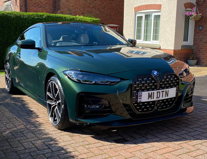 BMW 4 Series G22 G23 G26 (Coupe/Convertible/Gran Coupe) Front Lip Spoiler / Splitter - Gloss Piano Black M Performance Style | Front Bumper Lip / Lower Splitter / Valance Extension | 2020+ | ABS | CT Carbon