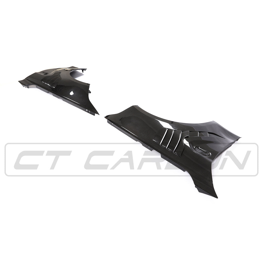 BMW F87 M2 / M2 Competition (M2C) 2016-2021 Carbon Fibre/Fiber Front Wings | Front Fenders / Quarter Panels / Arches | Dry Carbon Pre-Preg Gloss | OEM-Style Fit Lightweight Replacement Pair/Set