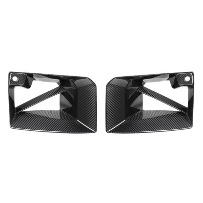 BMW M2 G87 2023+ Front Bumper Vent Inserts - Gloss Carbon Fibre (Fiber) Air Ducts, Intake Vents & Grille Inserts/Covers by CT Carbon | Pre-Preg CF Aero Cooling Inlets, Front Air Guides, Exterior Trim Upgrade