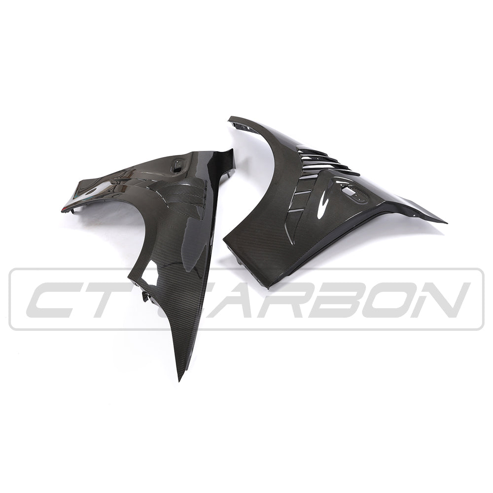 BMW F87 M2 / M2 Competition (M2C) 2016-2021 Carbon Fibre/Fiber Front Wings | Front Fenders / Quarter Panels / Arches | Dry Carbon Pre-Preg Gloss | OEM-Style Fit Lightweight Replacement Pair/Set