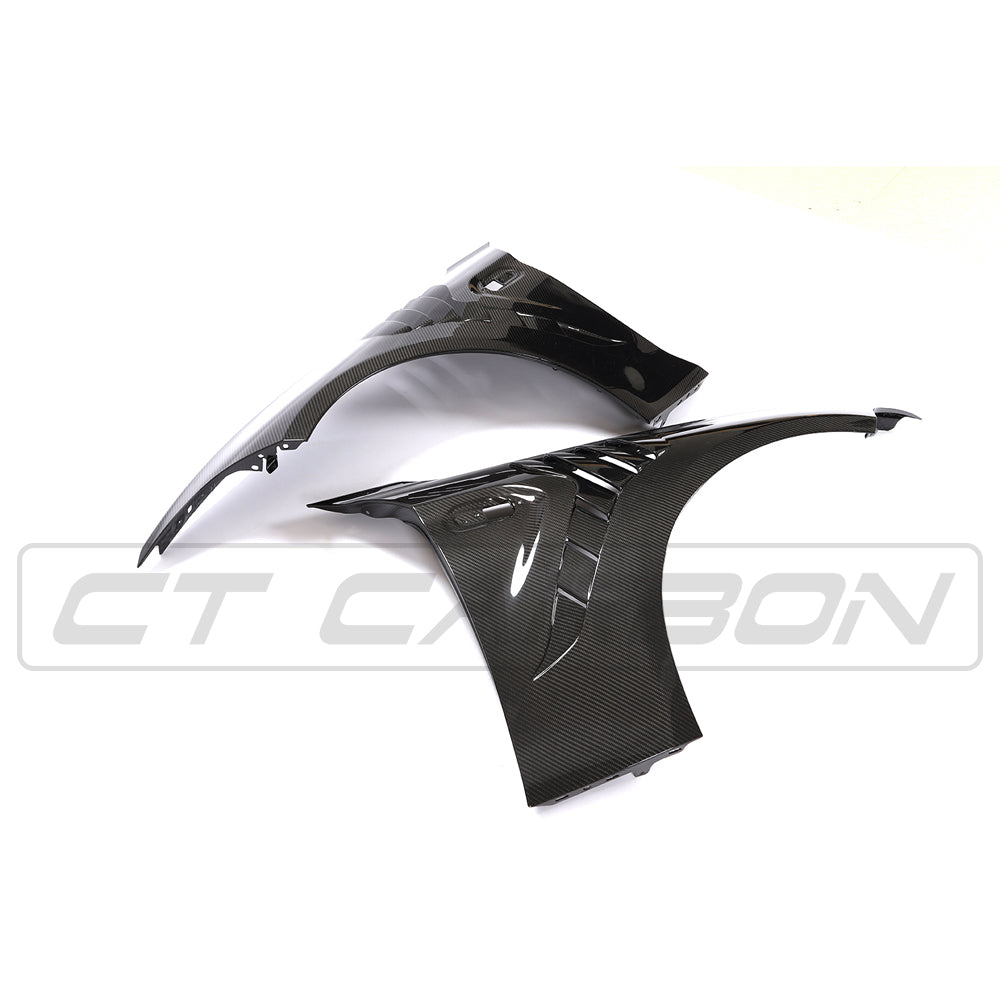 BMW F87 M2 / M2 Competition (M2C) 2016-2021 Carbon Fibre/Fiber Front Wings | Front Fenders / Quarter Panels / Arches | Dry Carbon Pre-Preg Gloss | OEM-Style Fit Lightweight Replacement Pair/Set