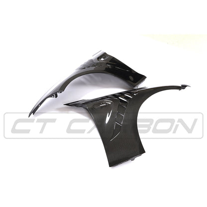 BMW F87 M2 / M2 Competition (M2C) 2016-2021 Carbon Fibre/Fiber Front Wings | Front Fenders / Quarter Panels / Arches | Dry Carbon Pre-Preg Gloss | OEM-Style Fit Lightweight Replacement Pair/Set