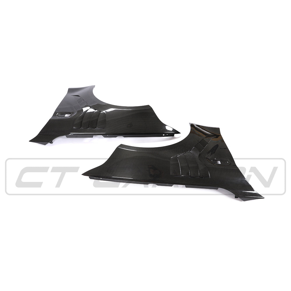 BMW F87 M2 / M2 Competition (M2C) 2016-2021 Carbon Fibre/Fiber Front Wings | Front Fenders / Quarter Panels / Arches | Dry Carbon Pre-Preg Gloss | OEM-Style Fit Lightweight Replacement Pair/Set