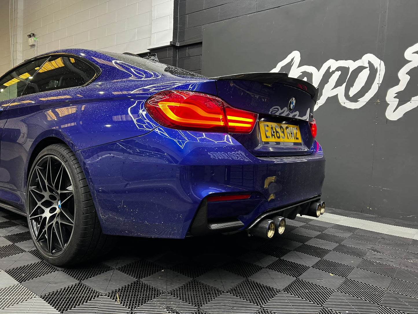 BMW M3/M4 F80 F82 F83 (F8x) 2014-2020 Rear Carbon Fibre Bumper Canards – CT Carbon Aero Fins/Rear Corner Winglets/Valance Blades/Vortex Generators – Carbon Rear Spats Add-On Kit (Coupe/Convertible/Saloon)