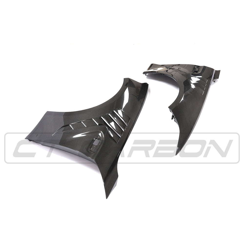 BMW F87 M2 / M2 Competition (M2C) 2016-2021 Carbon Fibre/Fiber Front Wings | Front Fenders / Quarter Panels / Arches | Dry Carbon Pre-Preg Gloss | OEM-Style Fit Lightweight Replacement Pair/Set