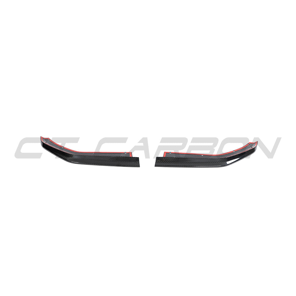 BMW M4 G82/G83 2021+ Carbon Fibre/Carbon Fiber Rear Bumper Corner Spats, Winglets & Splitter Extensions – CFRP Pre-Preg OEM+ Fit – CT Design