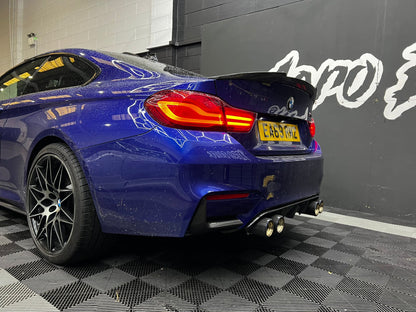 BMW M3/M4 F80 F82 F83 Rear Carbon Fibre/Fiber Bumper Canards Spats Winglets Aero Fins Corner Splitters (2014-2020) Gloss Carbon F8X CT Carbon