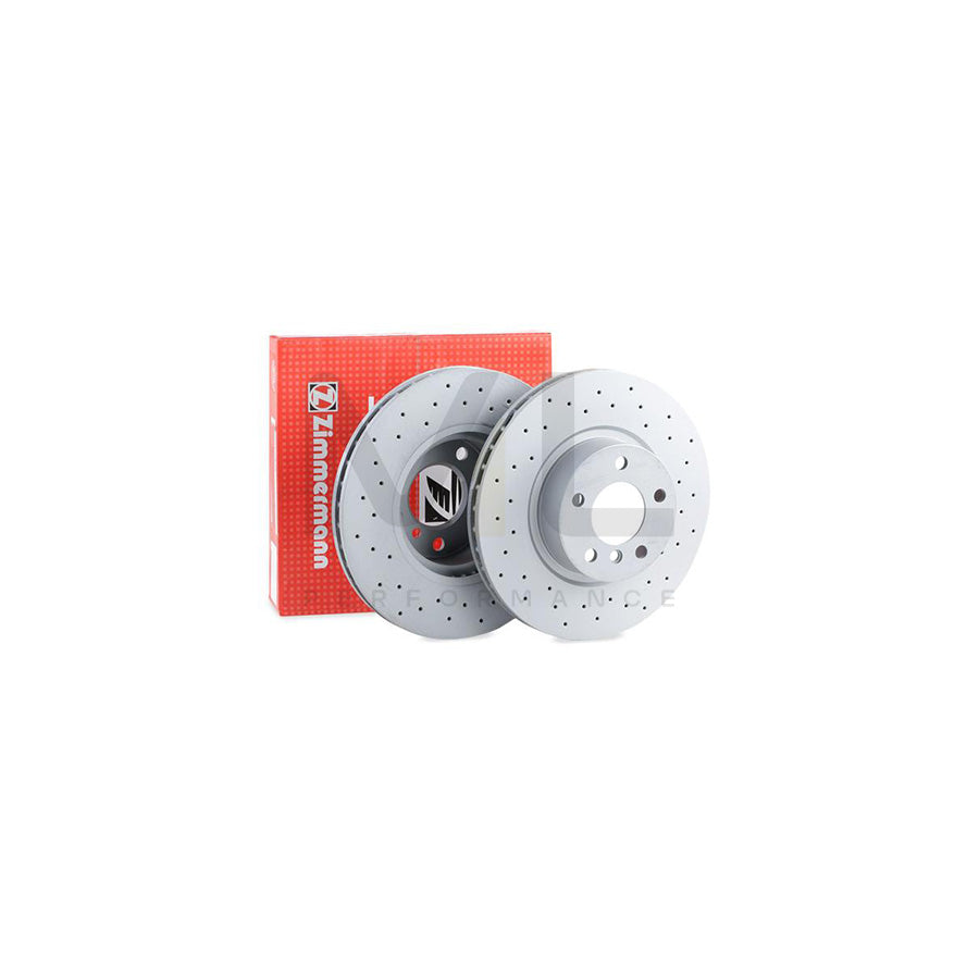 Zimmermann Sport Coat Z Brake Disc 150.3494.52, 328mm x 28mm, Internally Vented, Drilled/Perforated, Coated High Carbon, Performance Replacement Rotor