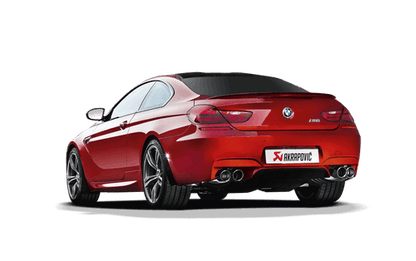 AkrapoviÄ Evolution Line Titanium Cat-Back Exhaust with Carbon Tailpipe Set for BMW M6 F12/F13 (2012â€“2017) â€“ Valved X-Pipe, Lightweight, No Drone
