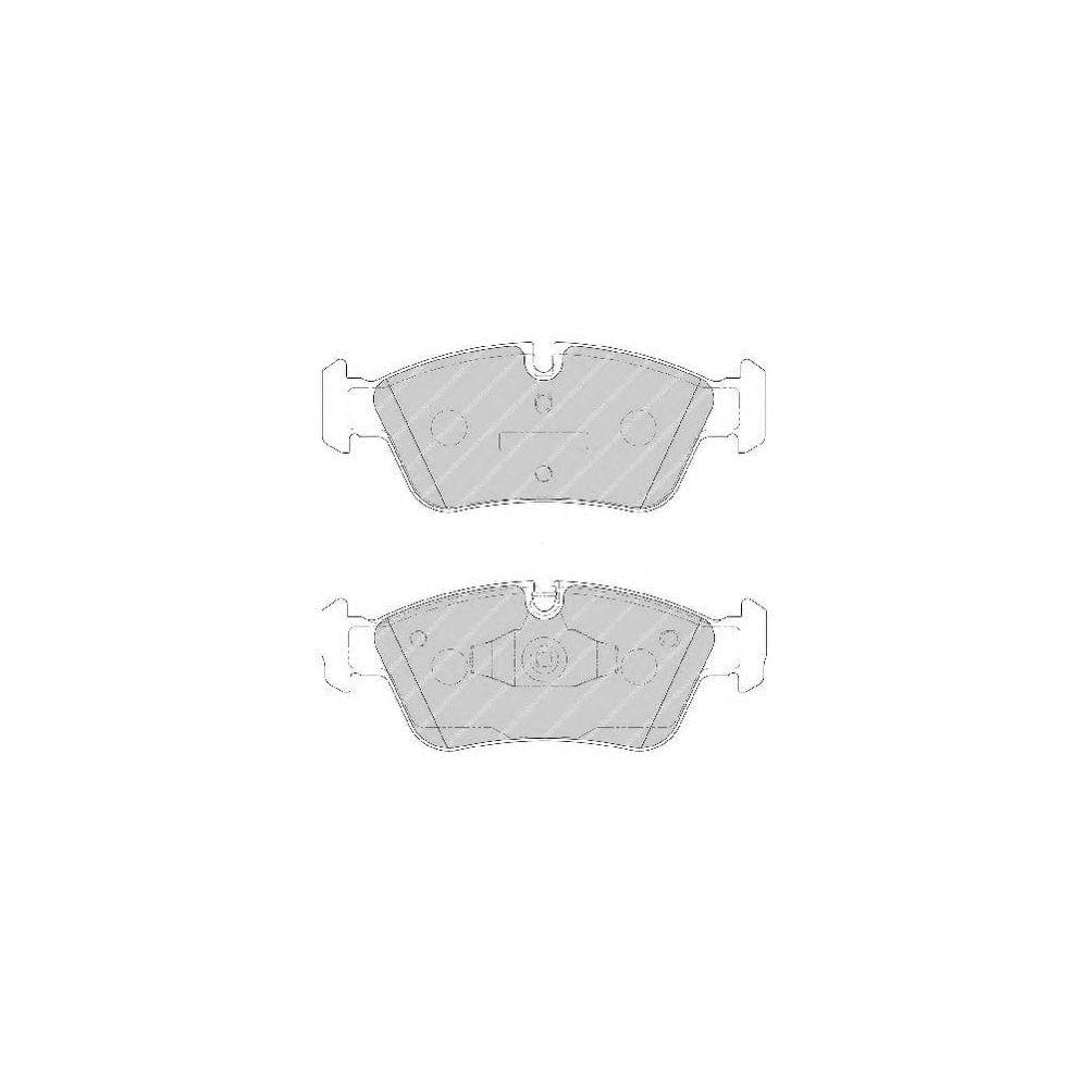 Ferodo FSL1751 ATE Caliper Compatible Disc Brake Pads for BMW 1 Series E87 & 3 Series E90 - Sensor Ready Wear Indicator Slot, Piston Clip - OE Spec Replacement Pad Set for 120d 120i 316i 318i 318d 320i