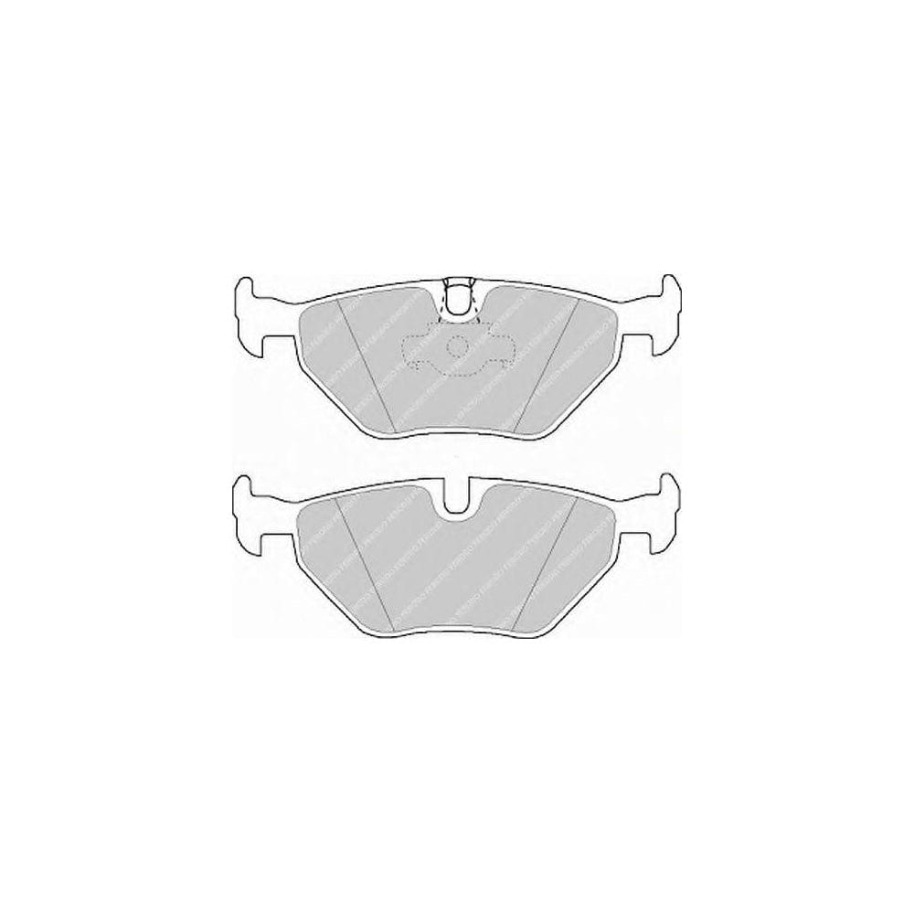 Ferodo SL FSL1075 Brake Pad Set for ATE Calipers, Prepared for Wear Indicator, with Piston Clip - Fits BMW 5 Series E39 & Alpina B10