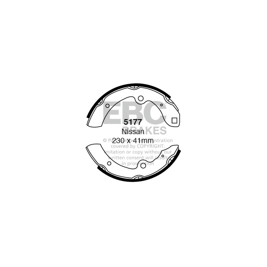 EBC 5177 Rear Drum Brake Shoe Set 230mm for Datsun/Nissan 240Z & 260Z (19701976) | OE Quality R90 Approved | EBC Brakes