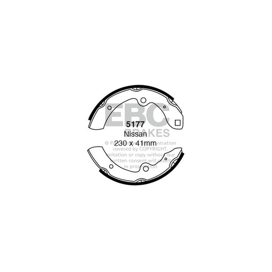 EBC 5177 Rear Drum Brake Shoe Set 230mm for Datsun/Nissan 240Z & 260Z (19701976) | OE Quality R90 Approved | EBC Brakes