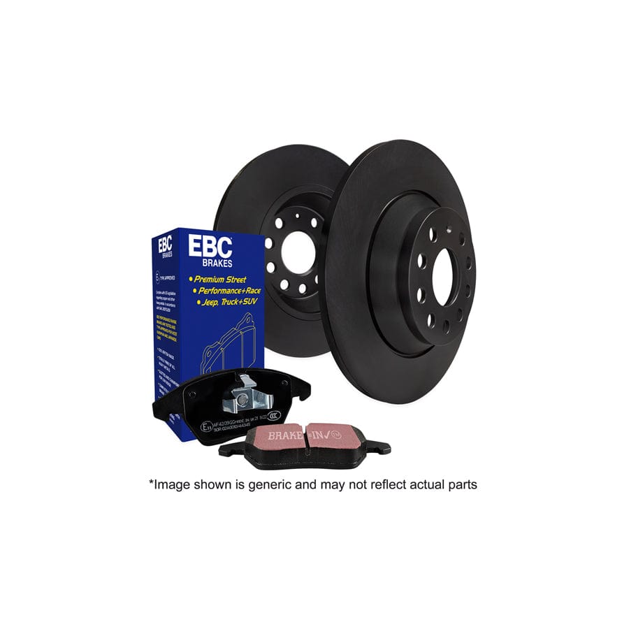 EBC PD40K556 Brake Discs & Pads Kit for Citroen C3 Picasso (2009-2017) & Peugeot 307 (2001-2008) â€“ Ultimax2 Pads, Plain Discs 266mm Front/249mm Rear â€“ Fits Girling/TRW Calipers