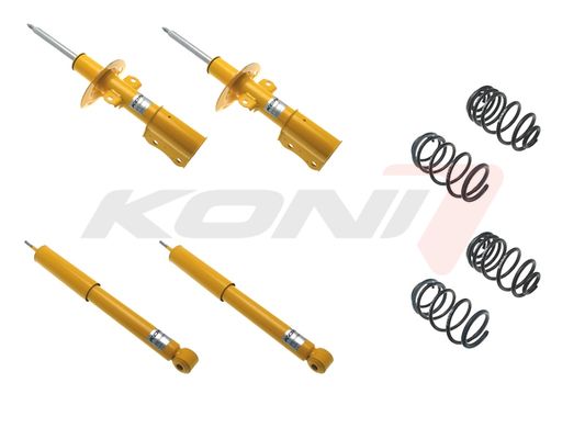 KONI 1140-9102 Adjustable Damper & Spring Kit for BMW E36 3 Series/M3 - Front & Rear Twin-Tube Shocks/Struts - Performance Sport Suspension, Fast Road & Track Day Upgrade - Non-Coilover Shock & Spring Set