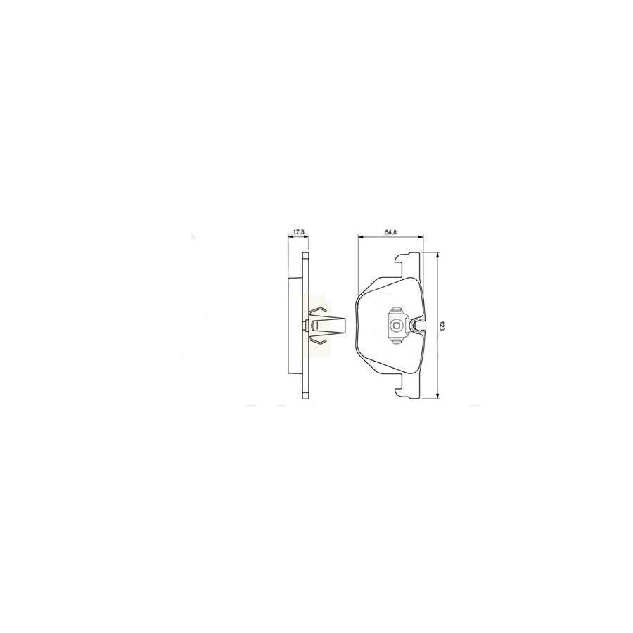 Genuine Bosch 0986424653 Brake Pads Set (0 986 424 653, BP369) for BMW 7 Series E65 E66 E67 730d 730i 735i 2001-2008 - Front or Rear Axle Disc Pad Kit - OE Quality Low-Metallic - ATE Calipers Only - Includes Fitting Guide