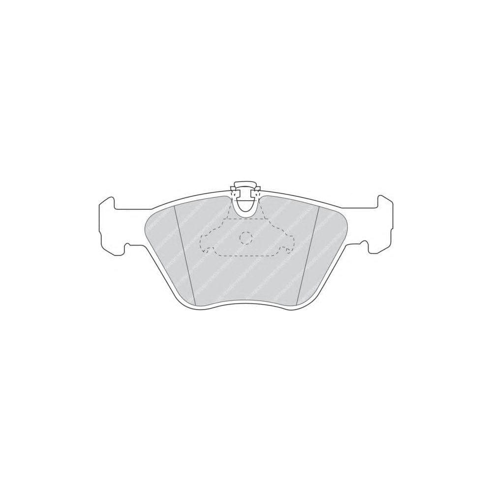 Ferodo FQT1073 Front Brake Pad Set for ATE Calipers â€“ BMW 3 Series E46 (325i 330i 330d), 5 Series E39, X3 E83, Z4 E85/E86, MG ZT, Wiesmann MF3 â€“ With Piston Clip, No Wear Sensor