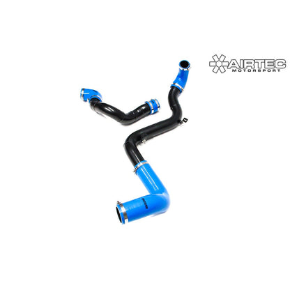 AIRTEC Motorsport 63mm (2.5in) Hot-Side Big Boost/Charge Pipe Kit (hotpipe) for Ford Focus RS Mk3 2016-2018 2.3 EcoBoost - Turbo Outlet to Intercooler Alloy Hard Pipe with Silicone Hoses (Pro Hoses), Direct-Fit Upgrade