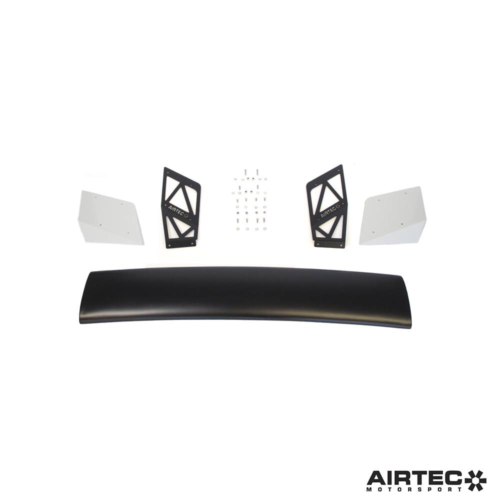 Ford Fiesta ST Mk7 (2013-2017) Rear Wing Spoiler Big Wing - AIRTEC Motorsport Boot Lid/Tailgate Aerofoil for ST180 ST200 | High Level Hatchback Spoiler | Satin Black Blade, Gloss Black/Race Red/Frozen White Endplates | UK-Made Track Day Upgrade