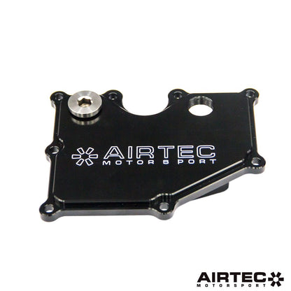 AIRTEC Motorsport Billet PCV Baffle Plate  Ford 2.0 Duratec & Mazda NA/Turbo  Oil Catch Can Ready, M22x1.5 Ports, Anodised Black, CNC Machined, Direct Fit PCV Delete/Blanking Plate
