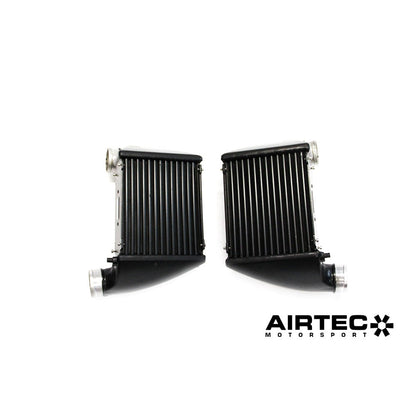 AIRTEC Motorsport SMIC Intercooler Re-Core & Refurb/Rebuild/Repair Service (Send-In/Mail-In, UK) for Audi RS6 C5 4.2 BiTurbo V8 - Twin Side-Mount Charge Coolers - OEM End Tanks Retained, Pro-Series Black, TIG-Welded Upr