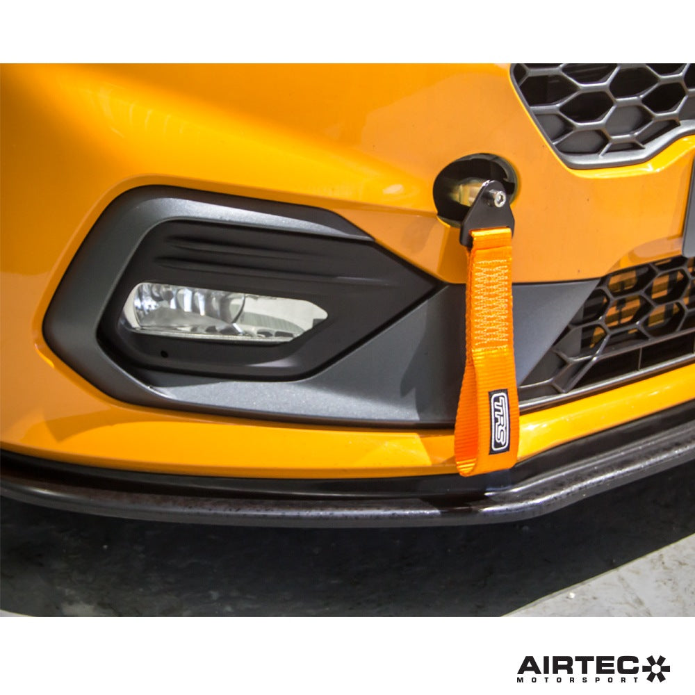 AIRTEC Motorsport Race Tow Strap Kit for Ford Fiesta MK7/MK8 (incl. ST)  Direct-Fit Threaded Adapter, No Bumper Removal