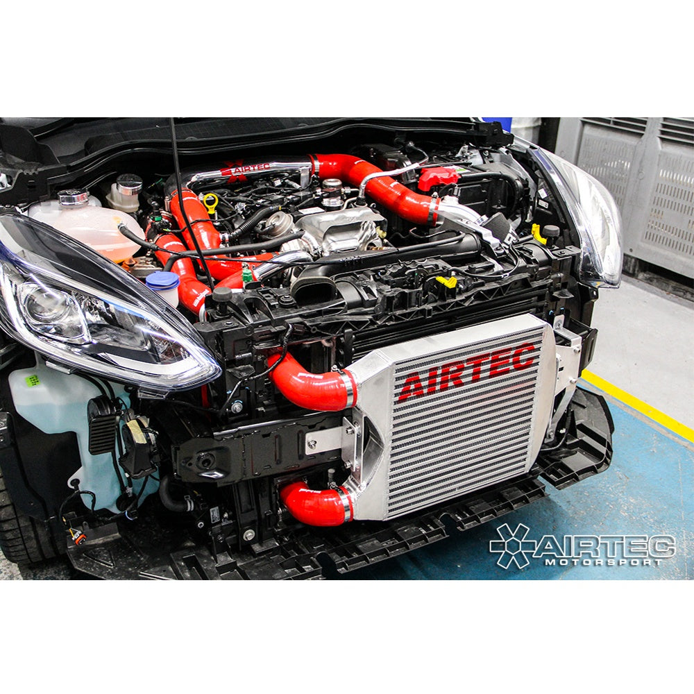 AIRTEC Motorsport Front Mount Intercooler Upgrade for Ford Fiesta Mk8 1.0 EcoBoost ST-Line (100-140PS) | 60mm Core FMIC, Direct-Fit, No Cutting - Pro-Series Black/Silver