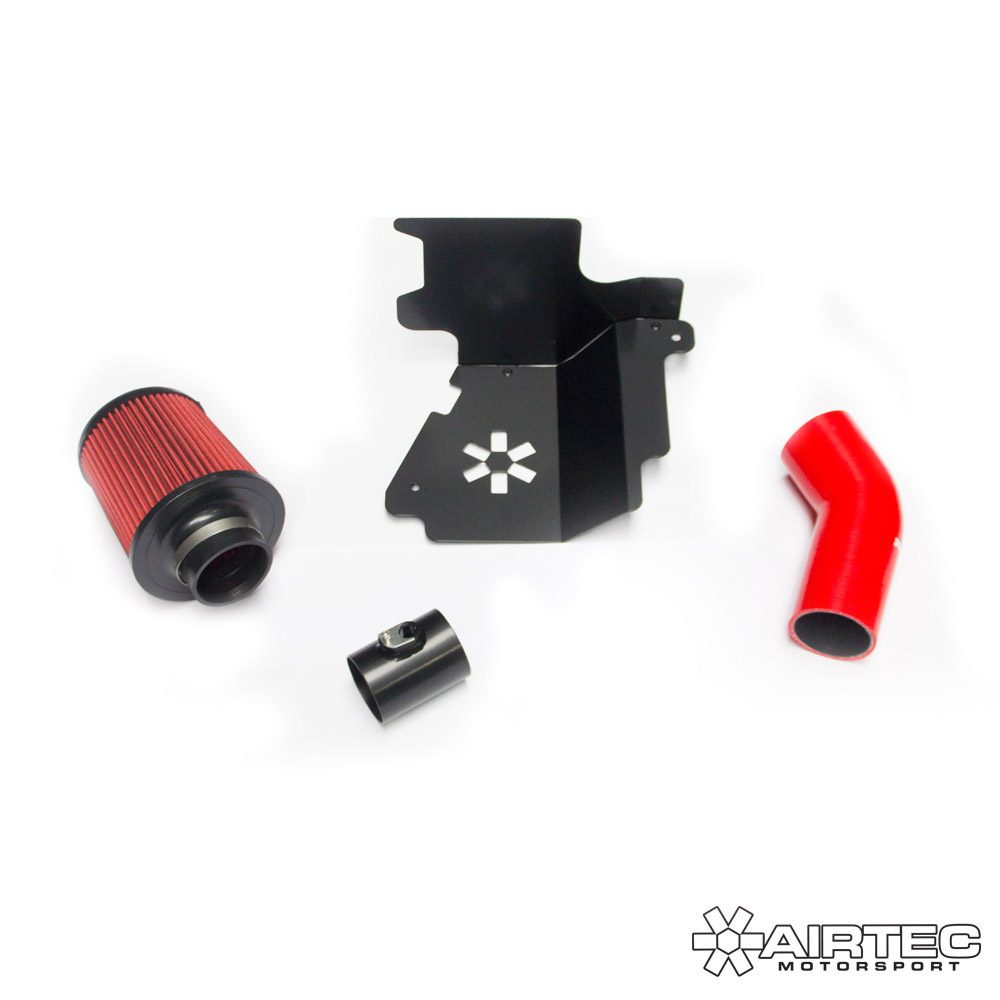 AIRTEC Motorsport Induction Kit / Cold Air Intake for Ford Focus Mk4 2018-2023 1.0T 1.5T EcoBoost | Performance Cone Filter, CNC MAF Tube, Heat Shield | Pro Hoses Silicone Black/Blue/Red | Airbox Delete Ram Air Intake System | Bolt-On Upgrade