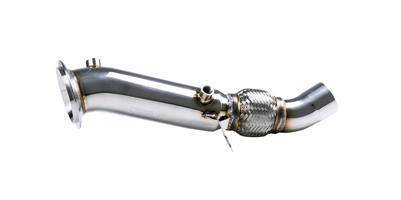 Stone Exhaust Decat/Catless Downpipe (Race Front Pipe) for BMW 5 Series F10/F11 520i 528i N20/N26 2.0T 2010-2017 - High-Flow Turbo Outlet Test Pipe, Cat Delete, Stage 2 Upgrade, xDrive Compatible - Part A206NP