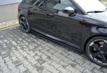 Maxton Design - RACING SIDE SKIRTS DIFFUSERS V.1 AUDI RS3 8V FACELIFT SPORTBACK (2017-20)
